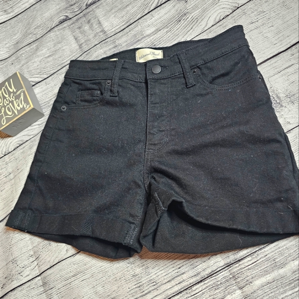 HIIGH rise black denim shorts Universal Thread - Picture 4 of 5